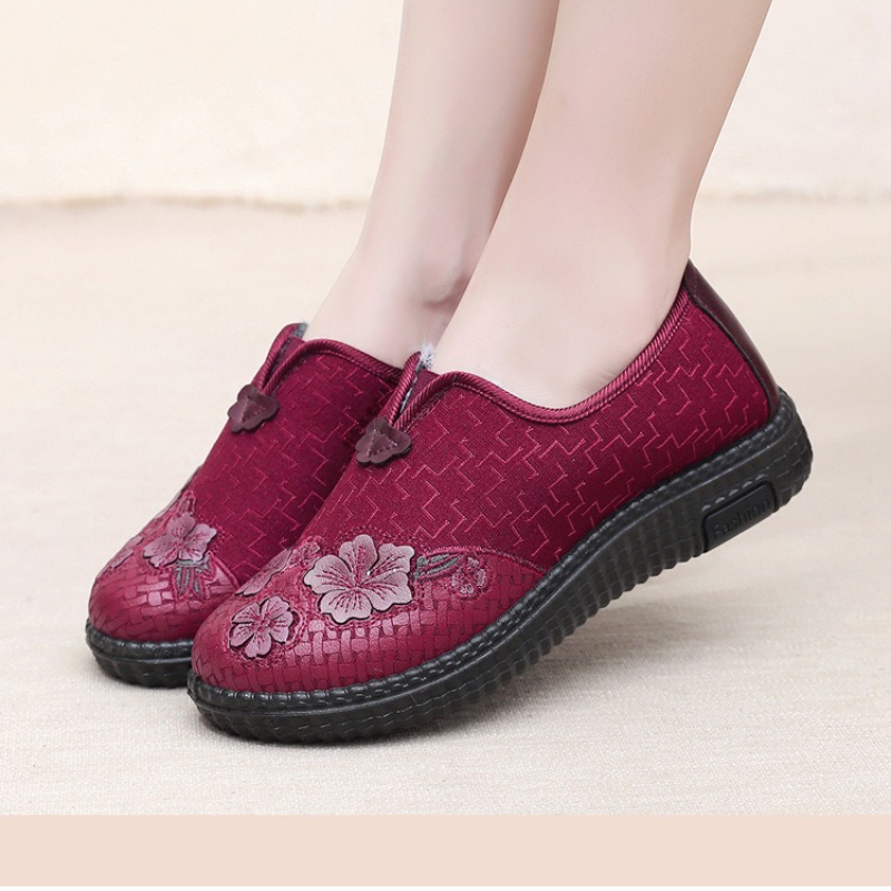 Embroidery Online - Sapatos de inverno para mulher, forrados