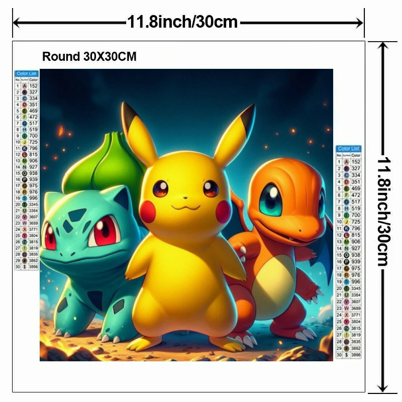 Pintura Diamante 5D DIY Pokémo - Embroidery Garments avaliação e preço