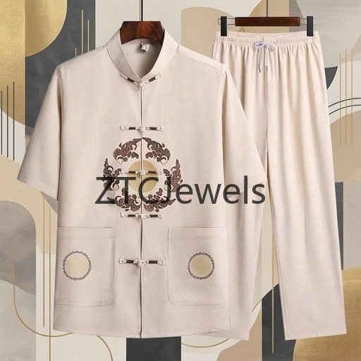 Traje Tradicional de Kung Fu C - Embroidery Cotton Shirt avaliação e preço