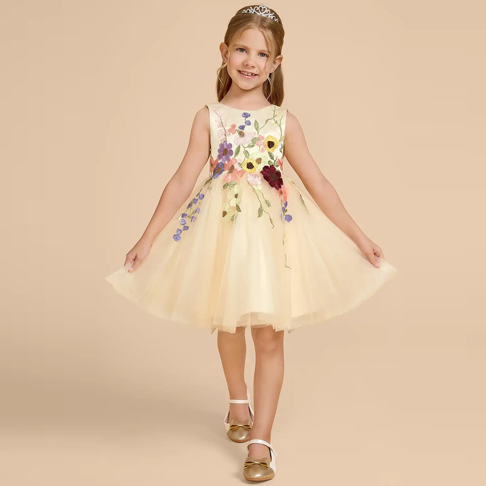 Vestidos Personalizados de Tul - Embroidery Yellow Dress avaliação e preço