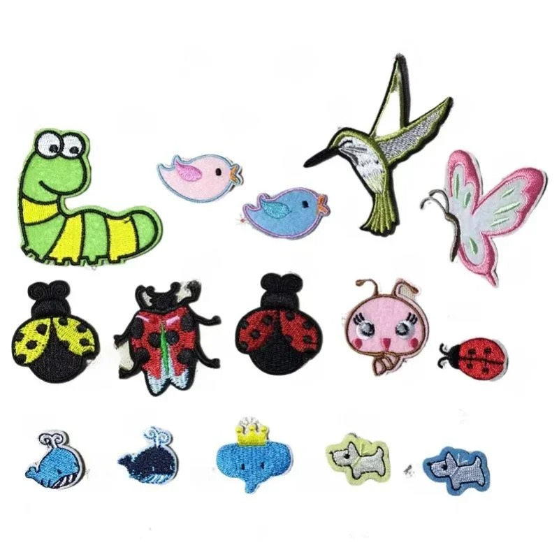 100 pçs/lote luxo anime bordad - Embroidery Lady Bug avaliação e preço